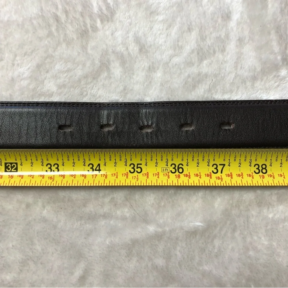 Cansooba Dark Brown Leather Belt Size 36 - Picture 9 of 10